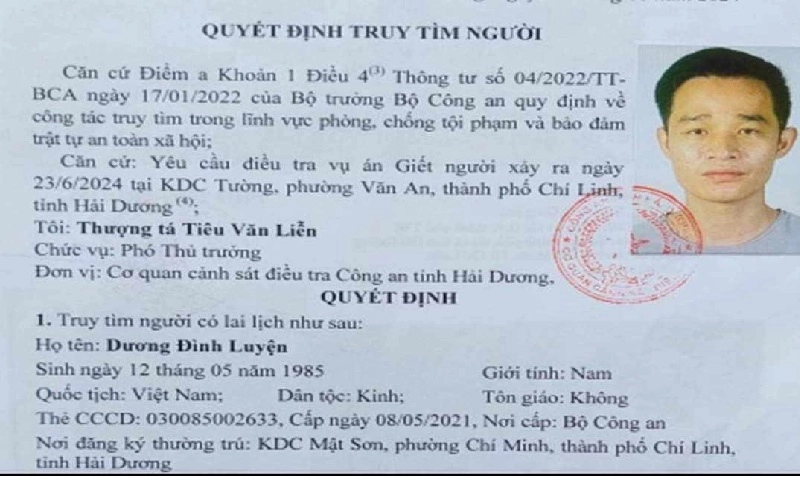 Truy tìm nghi phạm giết 2 mẹ con ở Hải Dương