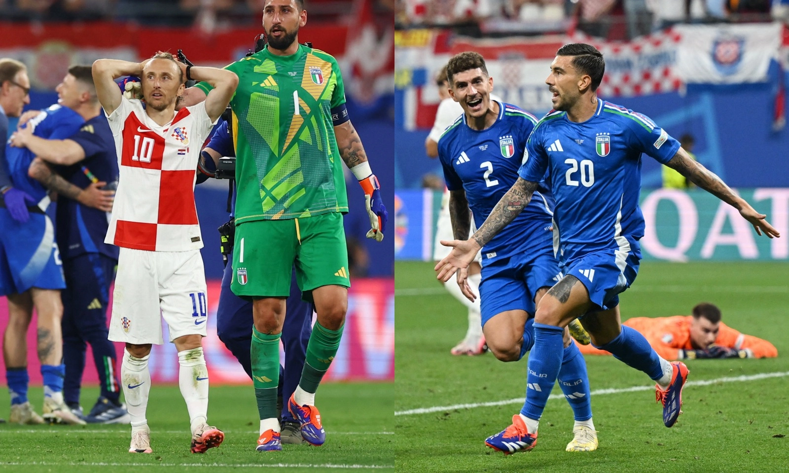 Modric chuộc lỗi sút hỏng penalty, tuyển Ý gieo sầu lên Croatia ở phút 90+8