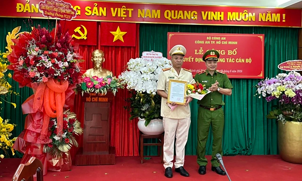 Trung tá Nguyễn Thành Hưng được bổ nhiệm làm Trưởng Phòng Cảnh sát Kinh tế TPHCM