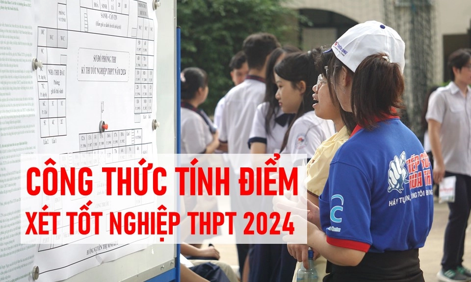 Chi tiết công thức tính điểm xét tốt nghiệp THPT 2024