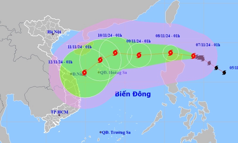 Bão Yinxing đạt sức mạnh cấp 17, cảnh báo nguy hiểm trên Biển Đông