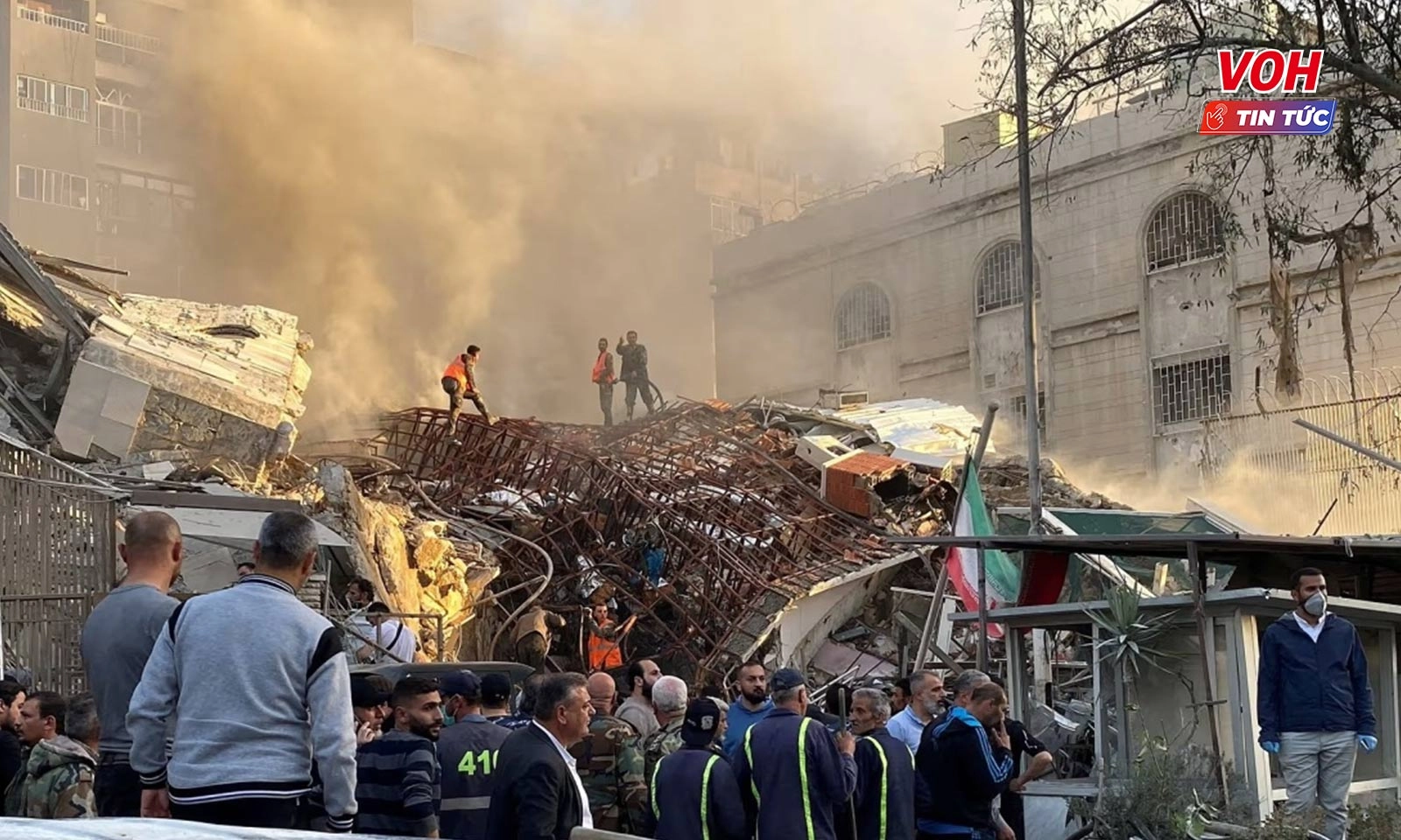 Israel tấn công nhiều tòa nhà sứ quán ở Syria, ít nhất 15 người thiệt mạng