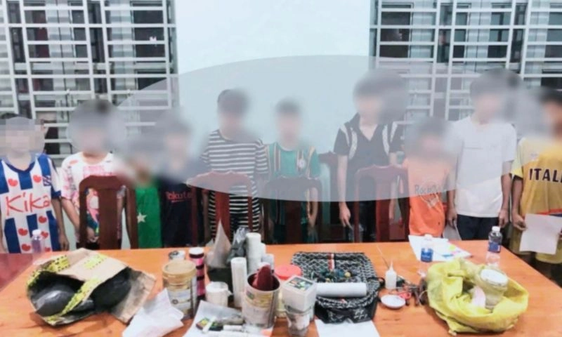 Phát hiện 23 trẻ em chế tạo pháo nổ tại Bình Phước 