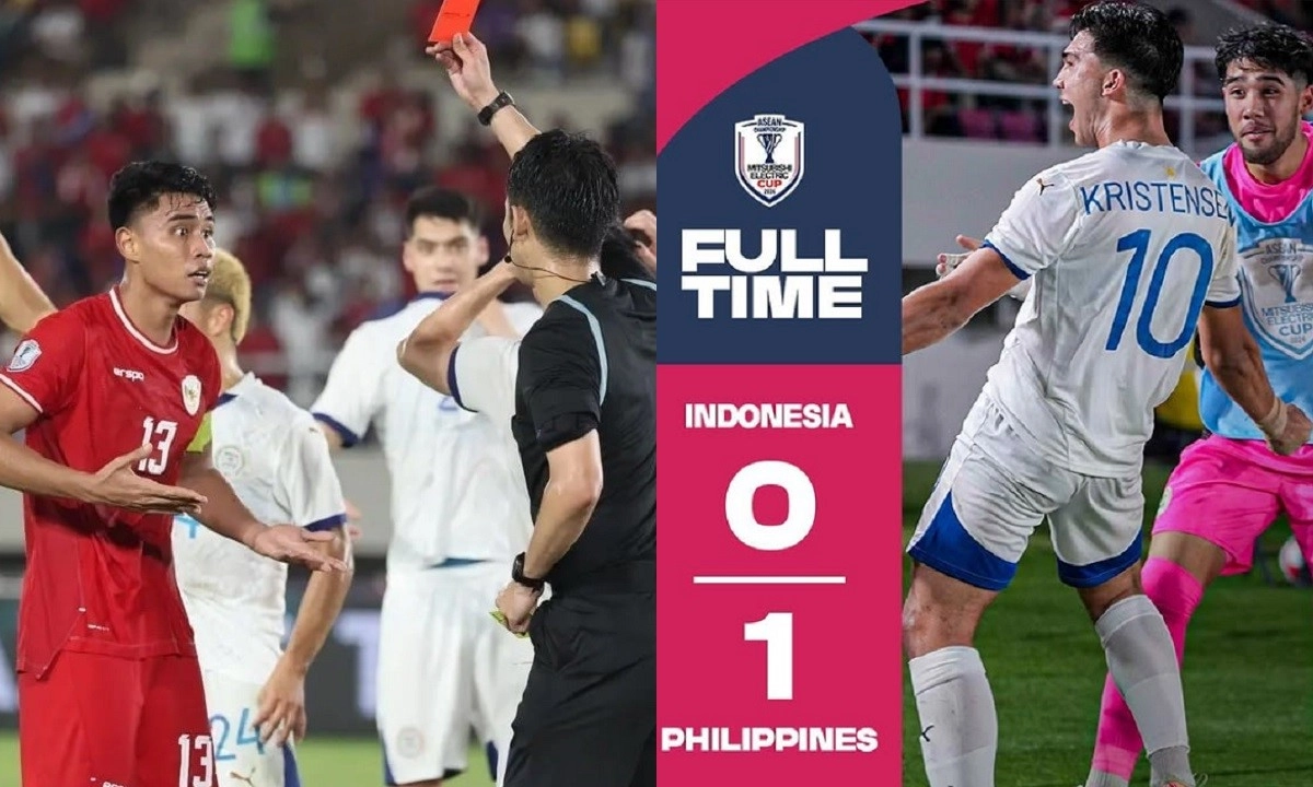 Chơi thiếu người do đánh nguội, Indonesia bị Philippines loại khỏi ASEAN Cup 2024