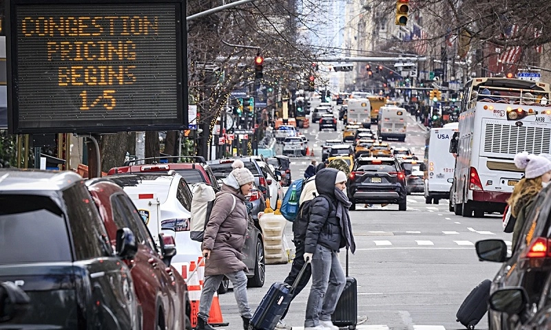 Một tháng thực hiện phí kẹt xe, New York thu gần 50 triệu USD