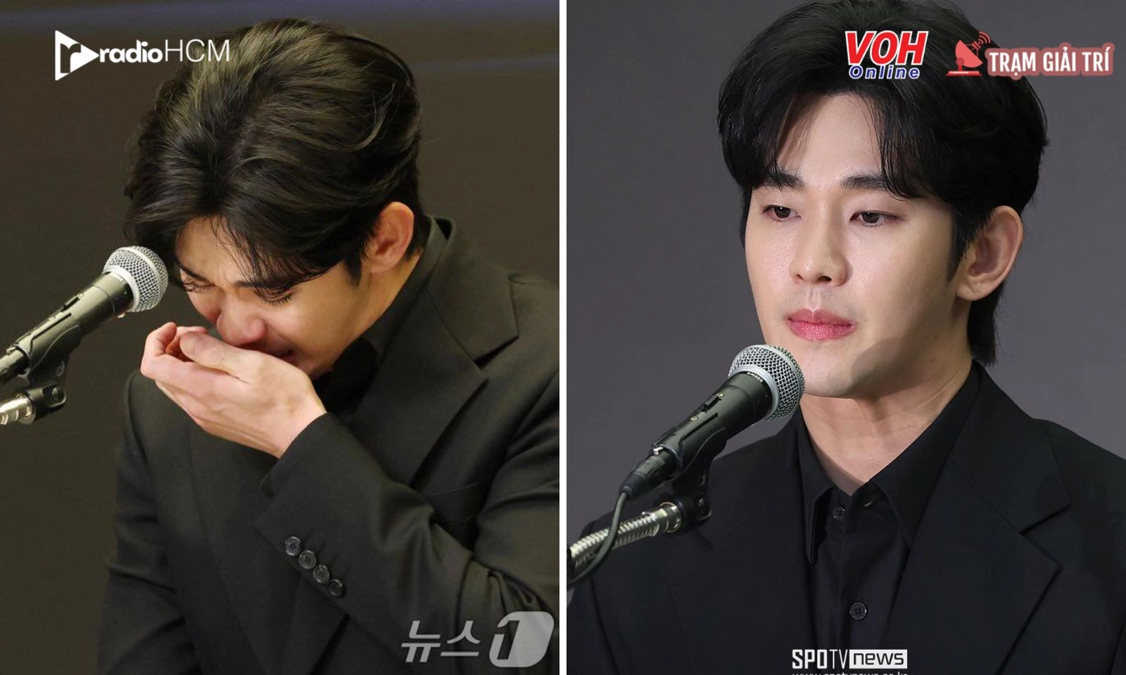Kim Soo Hyun tại họp báo: khóc nấc, phủ nhận hẹn hò Kim Sae Ron khi cô còn vị thành niên