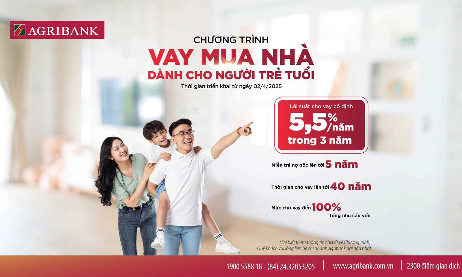 Agribank có chương trình cho vay ưu đãi mua nhà dành cho khách hàng trẻ
