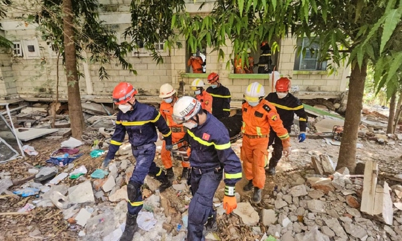 Đoàn cứu hộ Việt Nam kết thúc nhiệm vụ cứu hộ tại Myanmar, trở về nước hôm nay