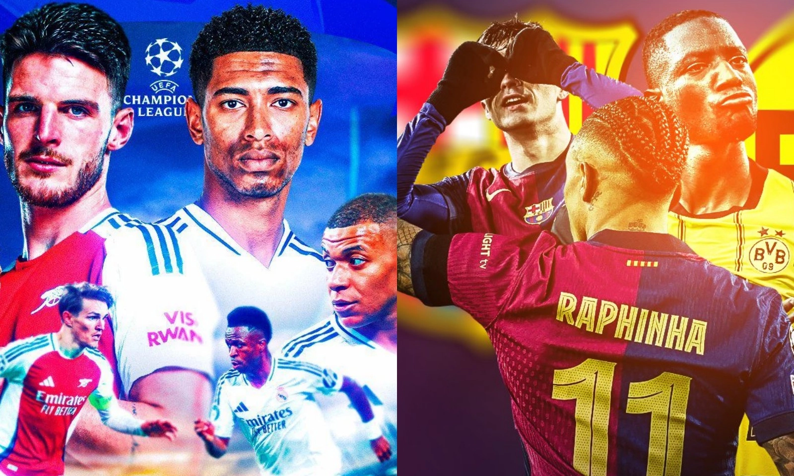 Lịch thi đấu Tứ kết lượt về Champions League: Real Madrid vs Arsenal | Dortmund vs Barca
