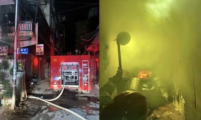 Cháy nhà trong đêm ở Hà Nội, 2 người tử vong