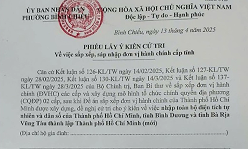 Thủ Đức lấy ý kiến dân khi sáp nhập với Bình Dương, Bà Rịa - Vũng Tàu