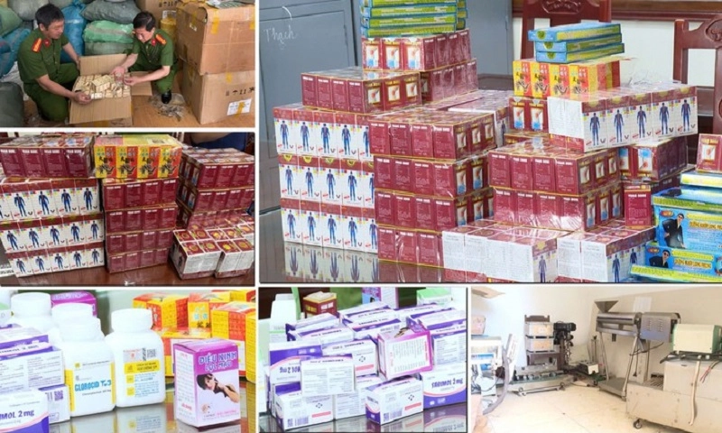 Triệt phá đường dây sản xuất thuốc giả quy mô lớn, thu giữ gần 10 tấn hàng