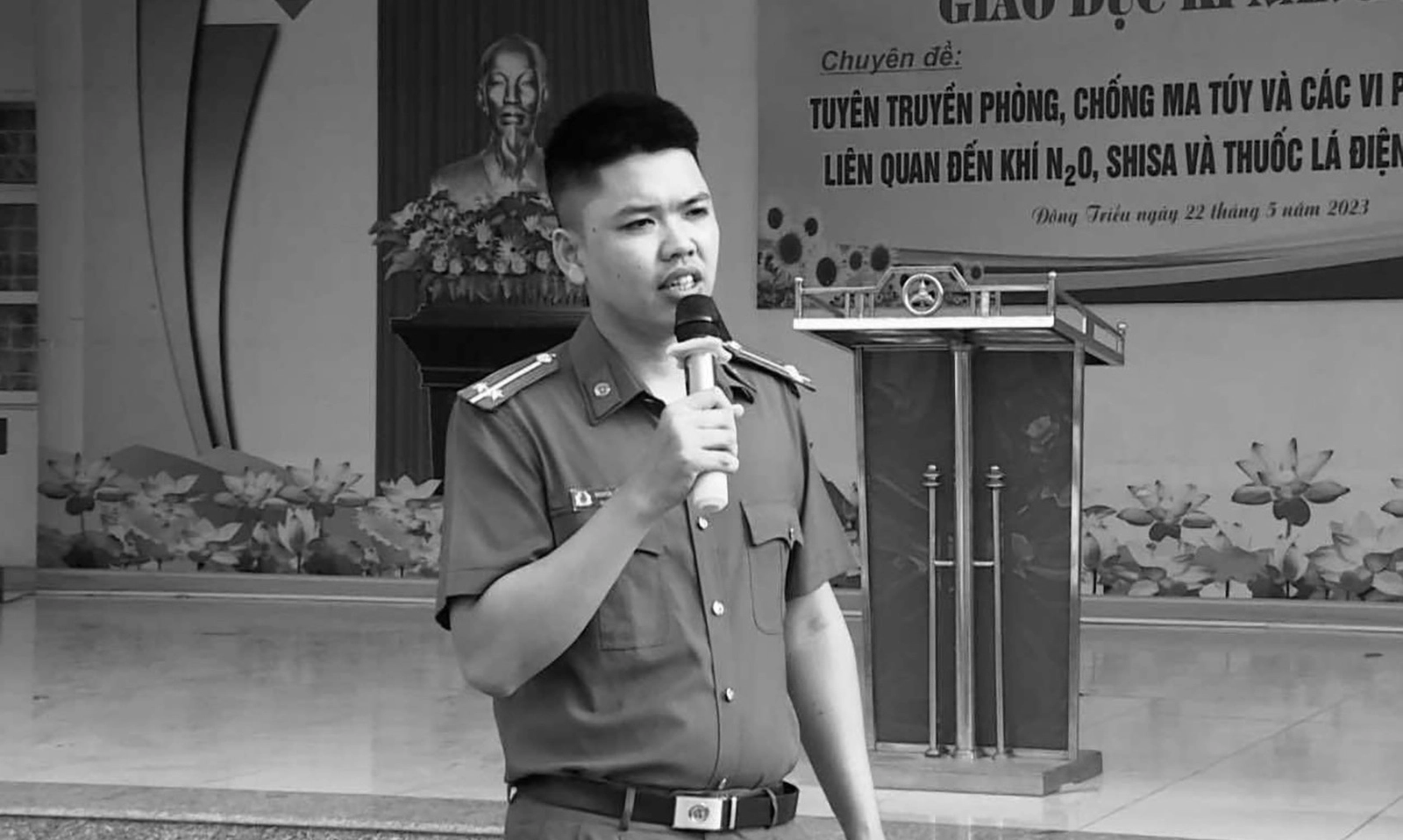 Truy thăng quân hàm cho Thượng úy Công an hy sinh khi làm nhiệm vụ phòng chống ma túy