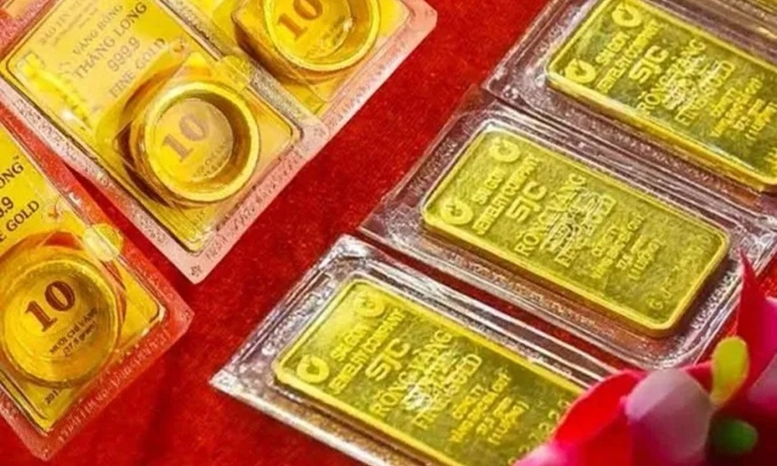 Giá vàng trong nước chiều 19/4 lao dốc