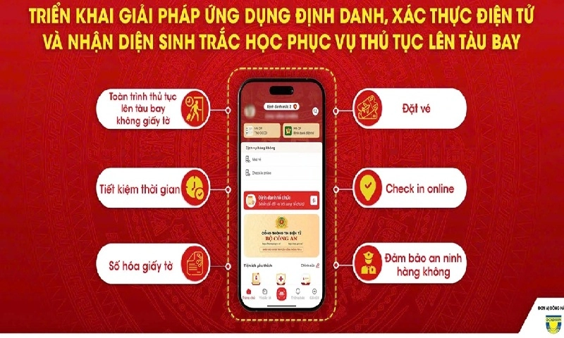 Người dân đi máy bay có thể mua vé, làm thủ tục qua VNeID