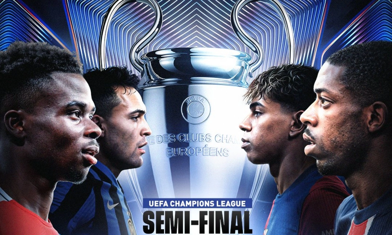 Lịch thi đấu Bán kết Champions League: Arsenal vs PSG | Barca vs Inter Milan