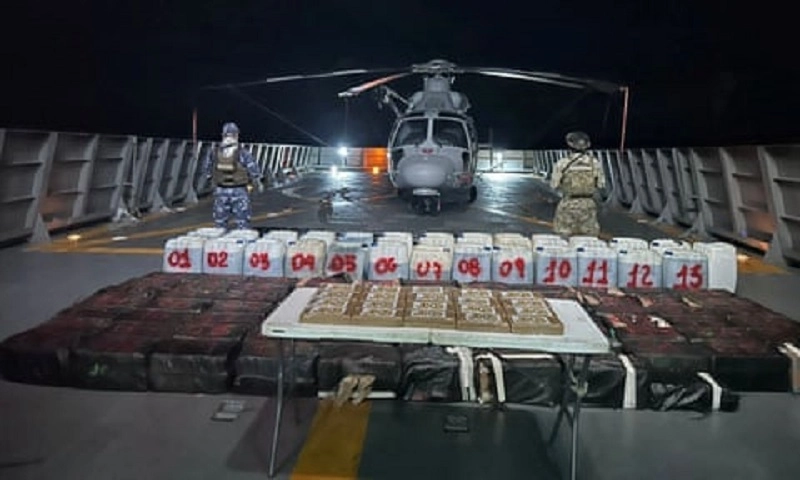 Hải quân Mexico thu giữ hơn 4 tấn cocaine ngoài khơi, bắt giữ 5 nghi phạm