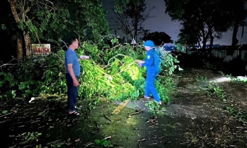 Nghệ An: Lốc xoáy khiến nhà tốc mái, đường ách tắc
