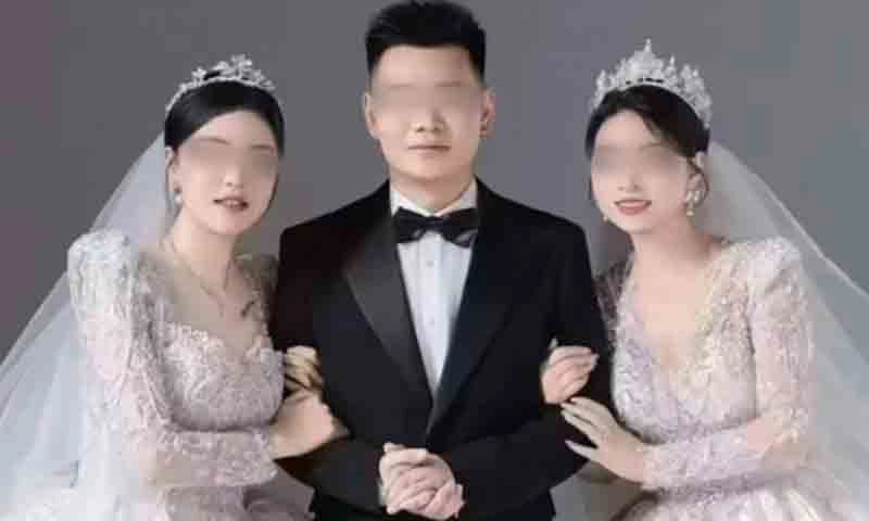 Người đàn ông đăng ảnh cưới với 2 cô dâu làm dậy sóng trên mạng