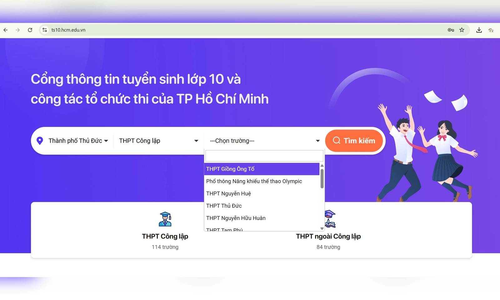 Hôm nay thí sinh TPHCM bắt đầu đăng ký nguyện vọng lớp 10