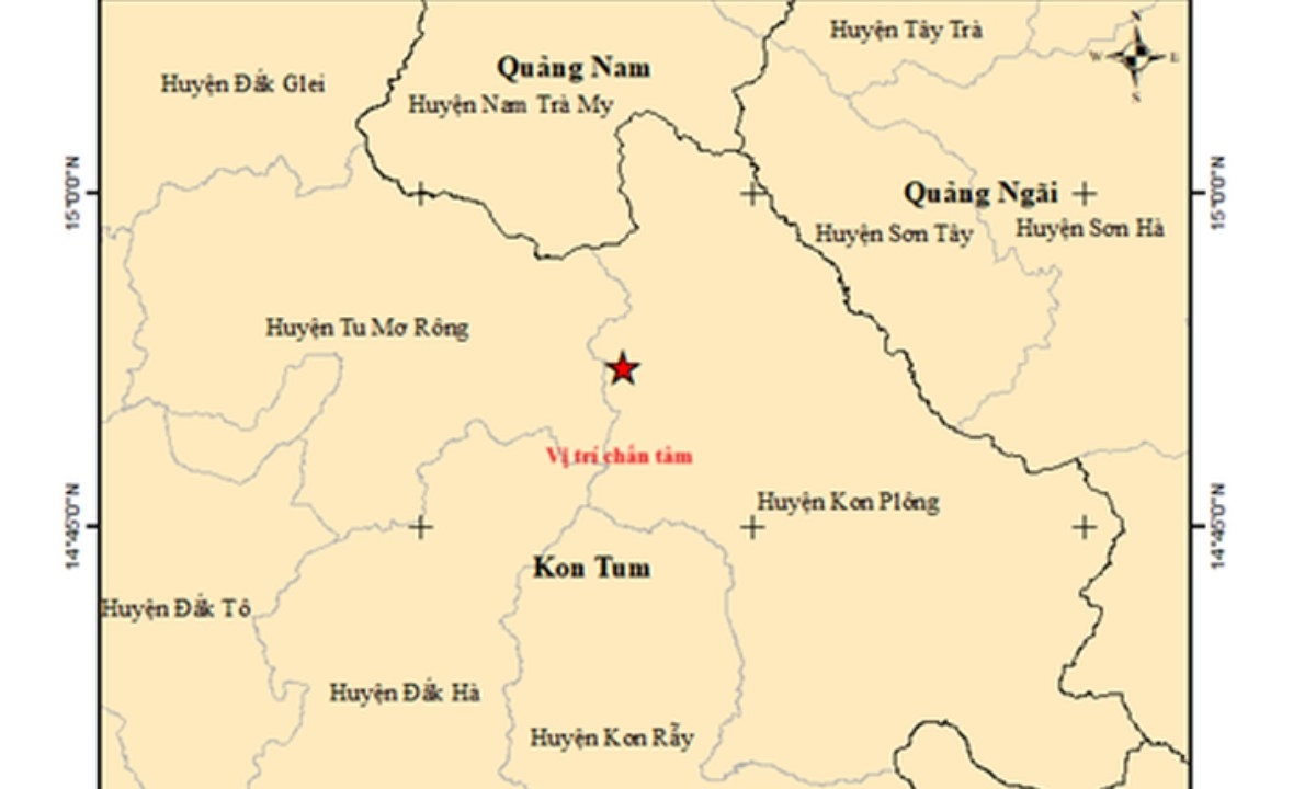 13 trận động đất liên tiếp tại Quảng Nam - Kon Tum