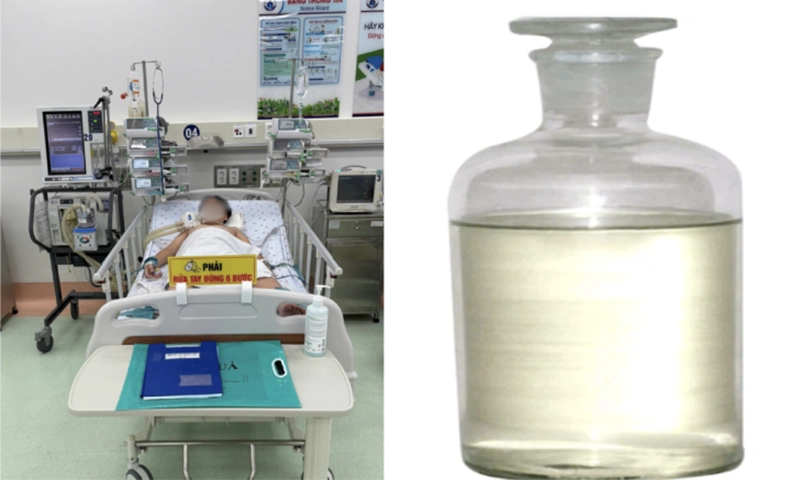 Bé trai hôn mê, suy hô hấp khi ngồi trong xe ô tô với chai hóa chất suốt 1 giờ