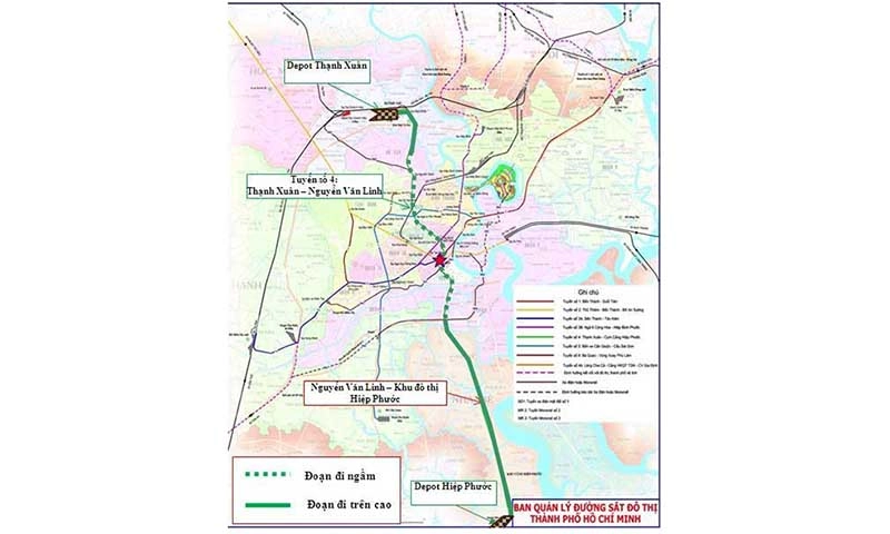Sovico đề xuất đầu tư tuyến metro số 4 Đông Thạnh - Hiệp Phước.