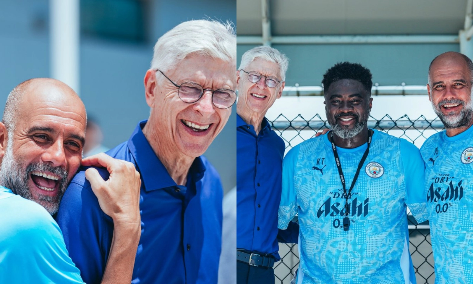 Wenger đến thăm Man City, Pep ôm thắm thiết