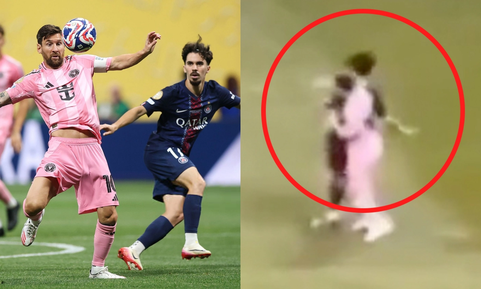 Messi nổi nóng đi đường quyền với sao PSG 