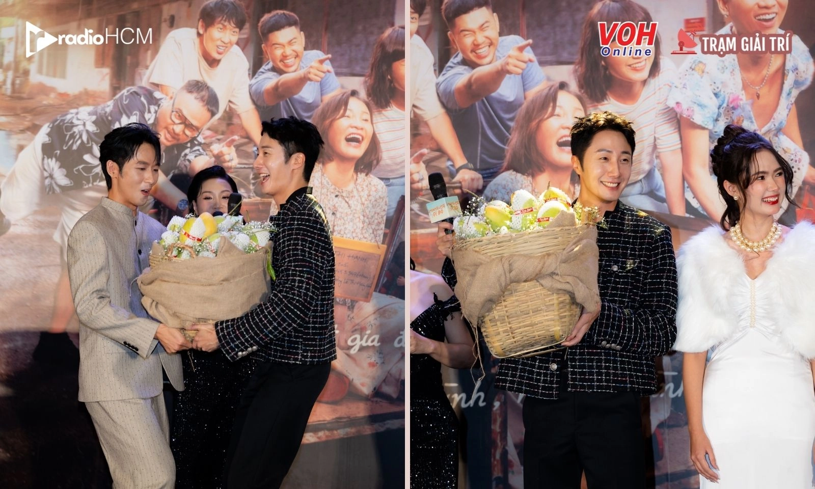 Jung Il Woo vui mừng khi được Tuấn Trần tặng một giỏ xoài