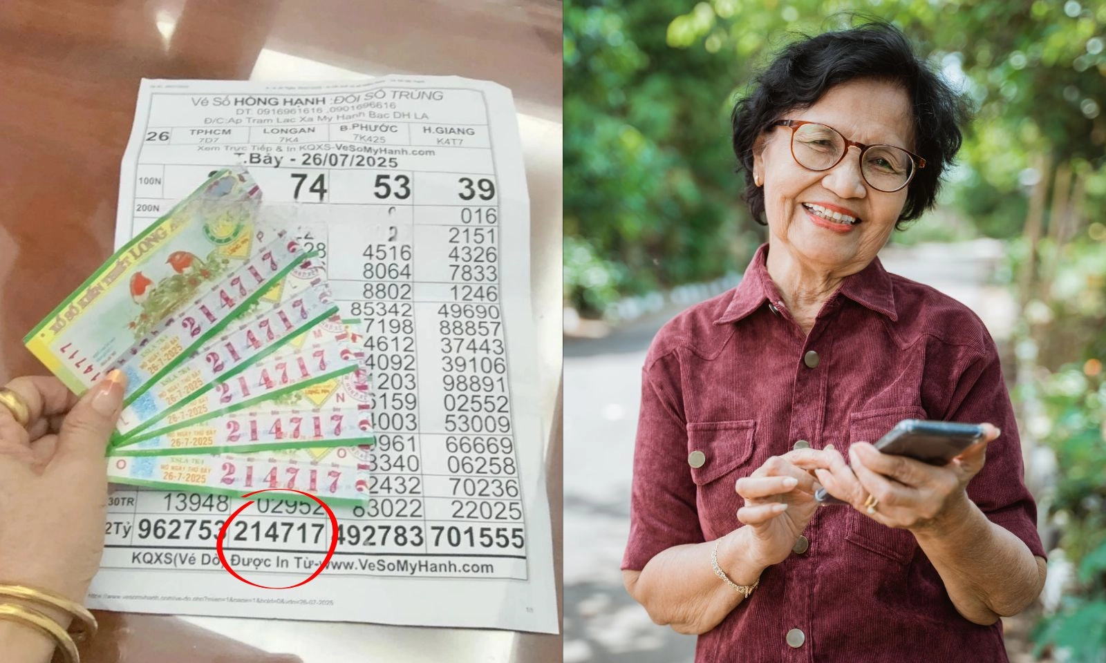 Cụ bà 74 tuổi trúng 10 tỷ đồng nhờ mua vé số ủng hộ
