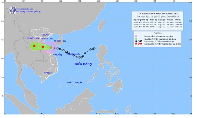 Bộ Xây dựng ra công điện về bão số 6: trực 24/24, kiên quyết cấm đường nguy hiểm