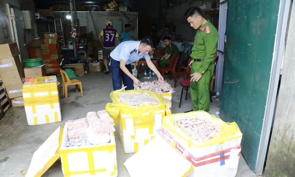Nghệ An: Hơn 4.000 sản phẩm đông lạnh không rõ nguồn gốc bị phát hiện