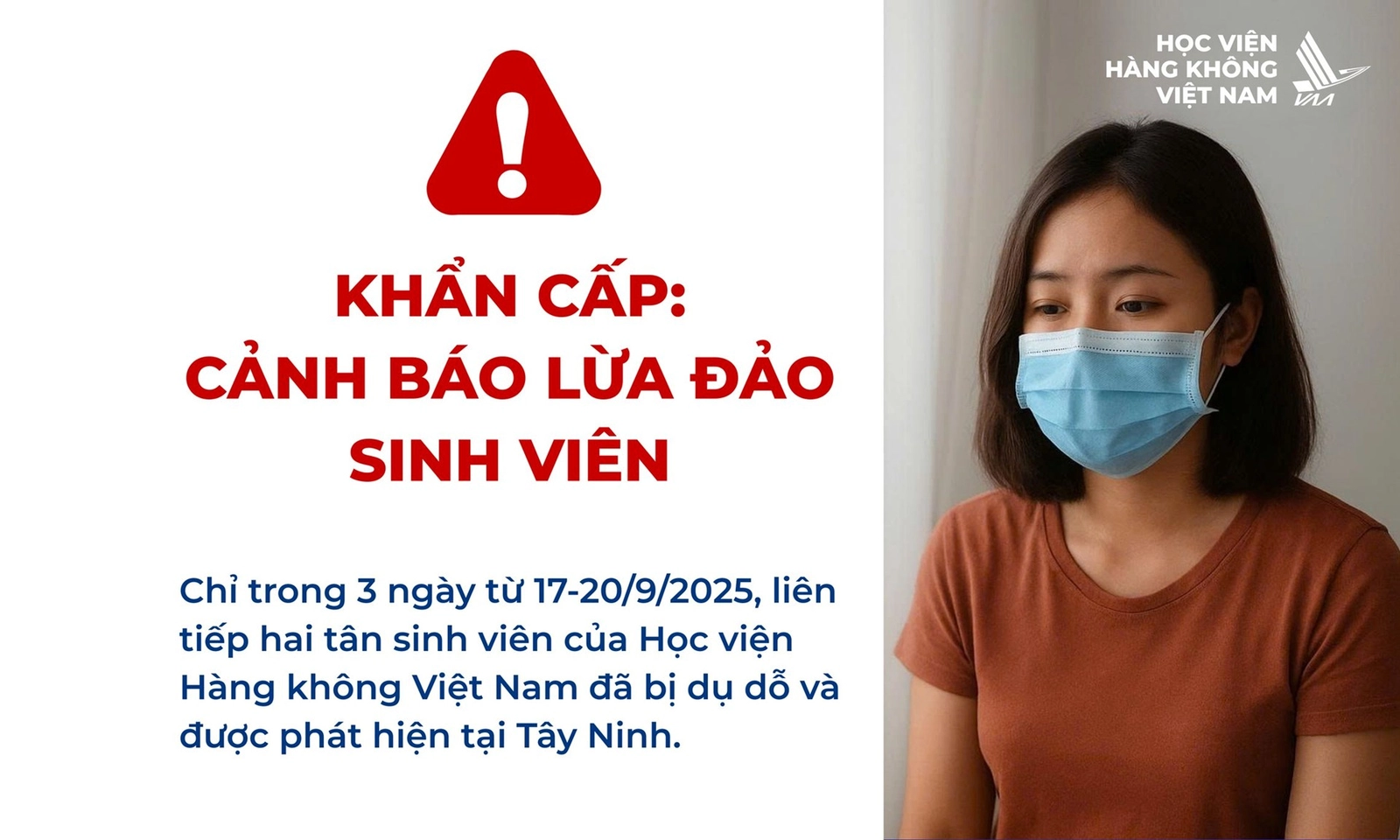 Sinh viên liên tiếp sập bẫy lừa đảo, Học viện Hàng không Việt Nam phát cảnh báo khẩn cấp