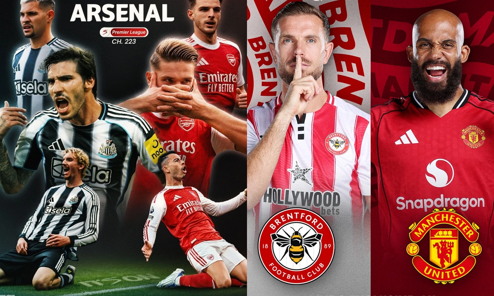 Lịch thi đấu Ngoại hạng Anh vòng 6: Newcastle vs Arsenal | Brentford vs MU