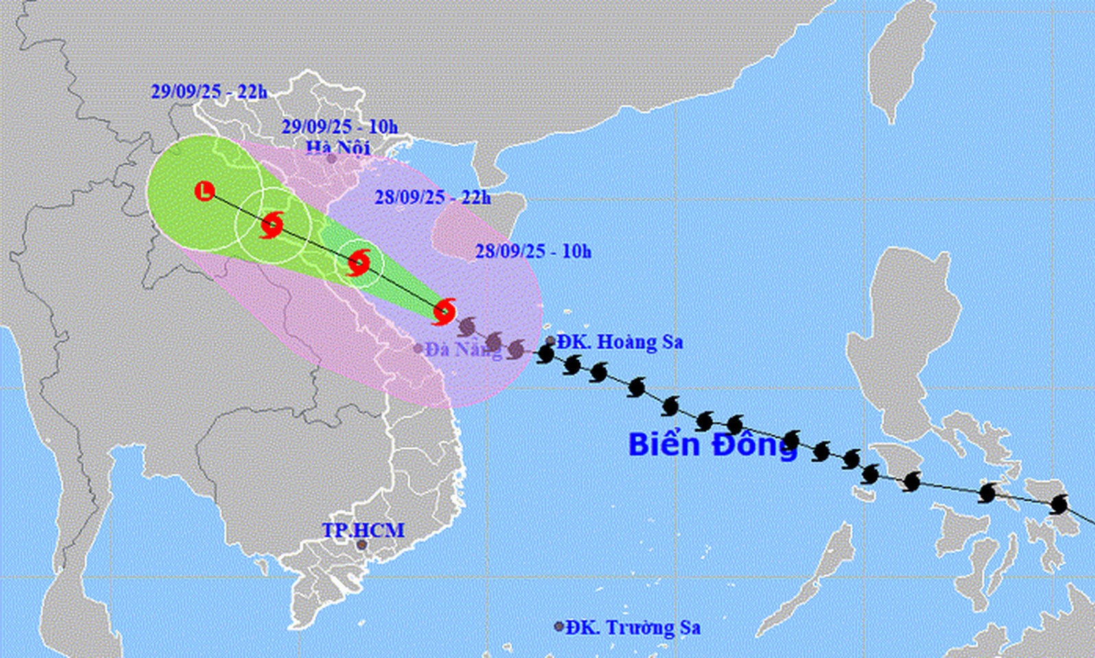 Bão số 10 Bualoi dự báo đổ bộ Quảng Trị – Nghệ An tối nay