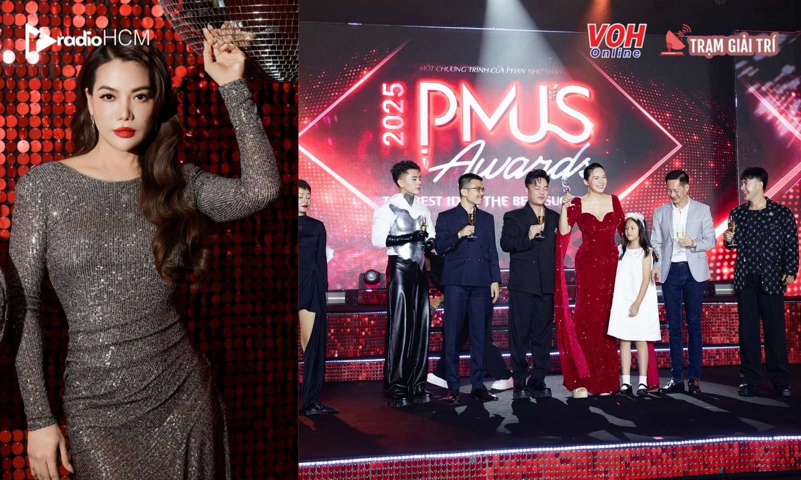 Trương Ngọc Ánh cùng dàn sao ủng hộ PMUS Awards của Phan Như Thảo