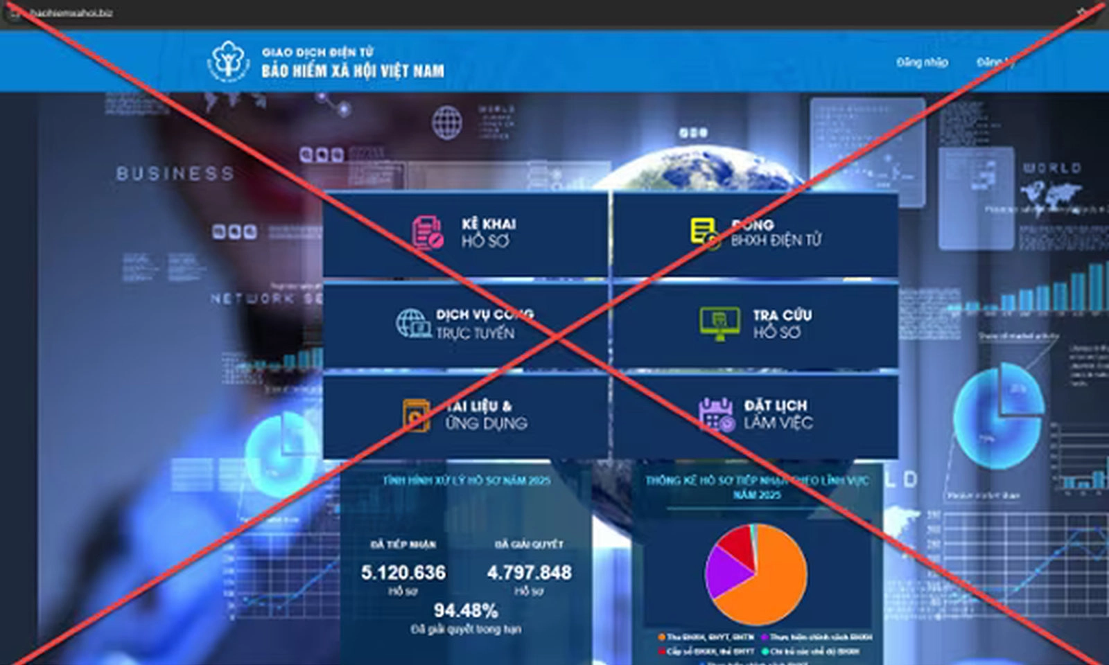 Cảnh báo website giả mạo BHXH Việt Nam để chiếm đoạt thông tin cá nhân
