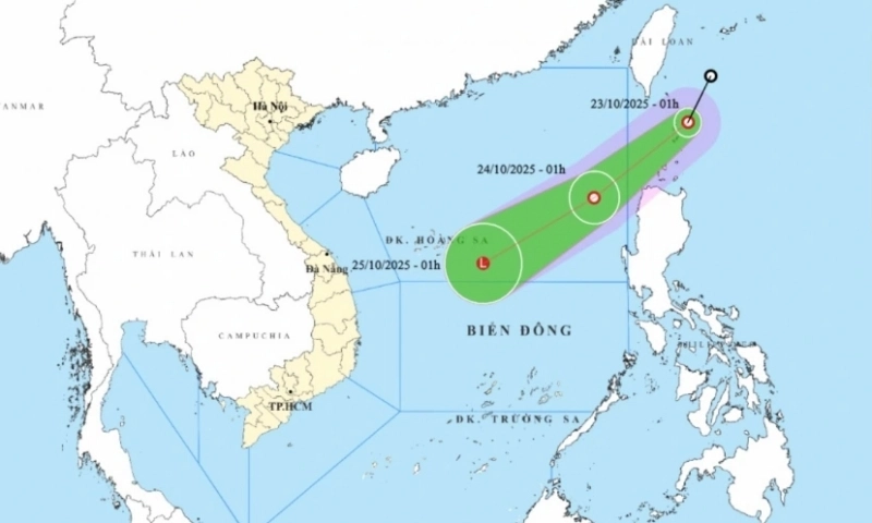 Xuất hiện áp thấp nhiệt đới gần Biển Đông