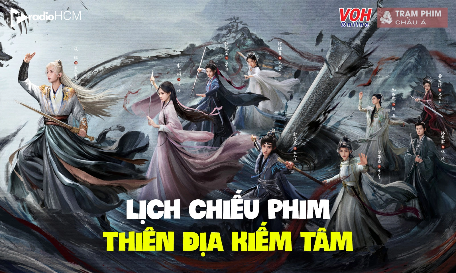 Lịch chiếu phim Thiên Địa Kiếm Tâm của Thành Nghị và Lý Nhất Đồng 