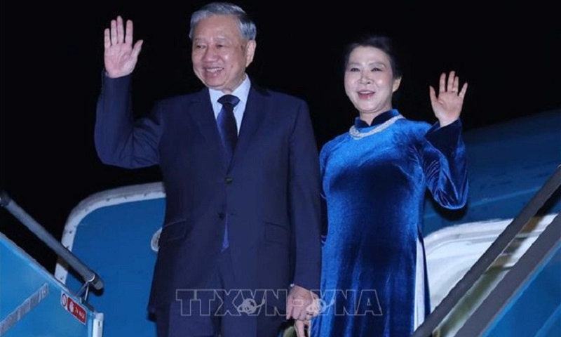 Tổng Bí thư Tô Lâm và Phu nhân lên đường thăm chính thức Anh