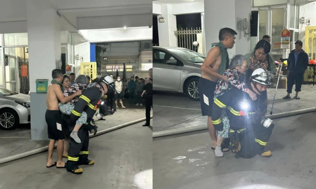 Cháy căn hộ chung cư ở Hà Nội