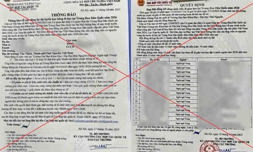 Cảnh báo thủ đoạn lừa đảo học bổng “Trung Hoa Dân Quốc 2026” tại Lạng Sơn