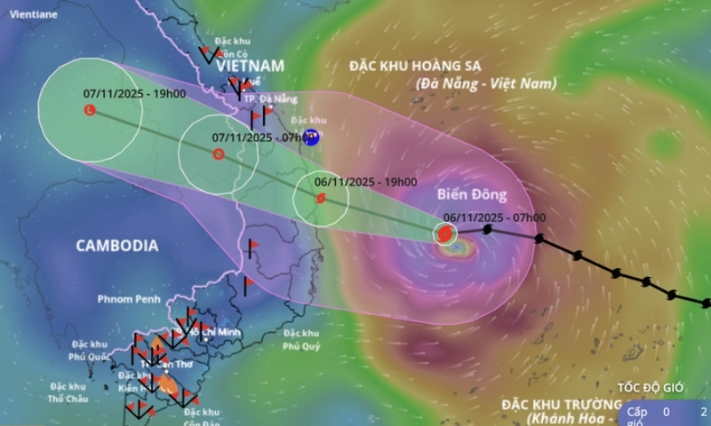 Bão Kalmaegi tăng tốc, sắp đổ bộ Quảng Ngãi – Gia Lai