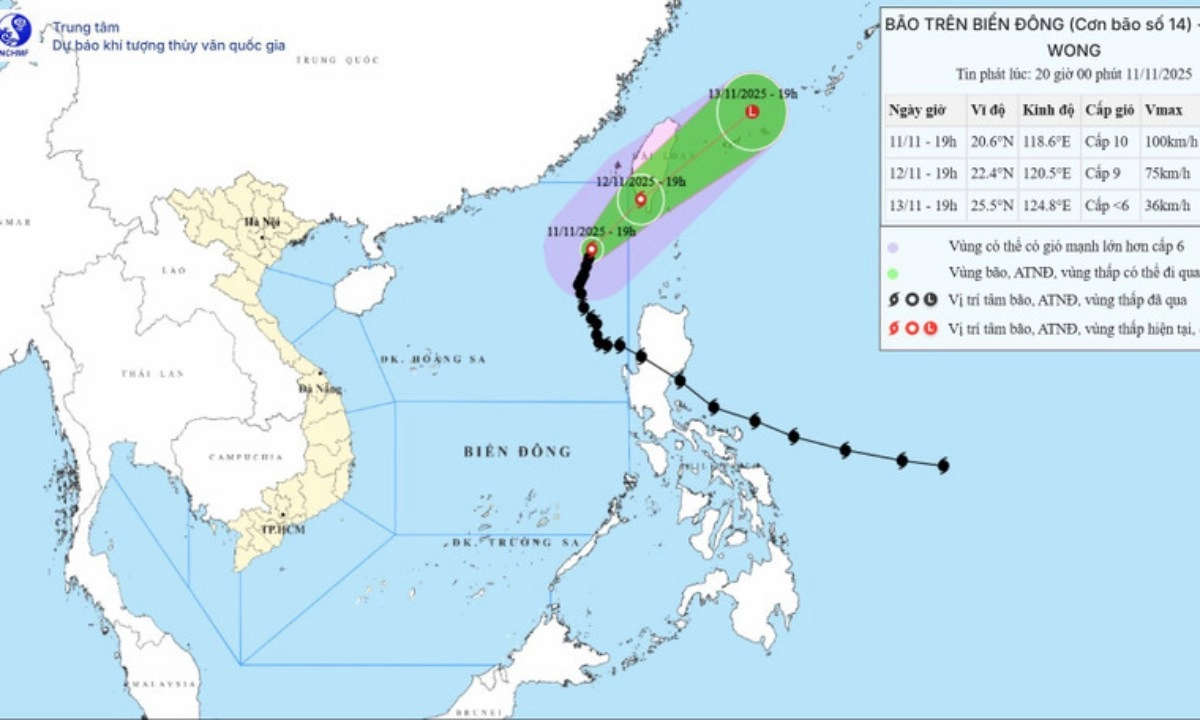 Bão số 14 giảm cấp, sóng lớn trên Biển Đông