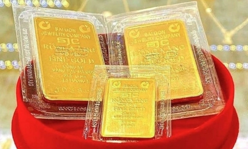 Giá vàng miếng nhích nhẹ