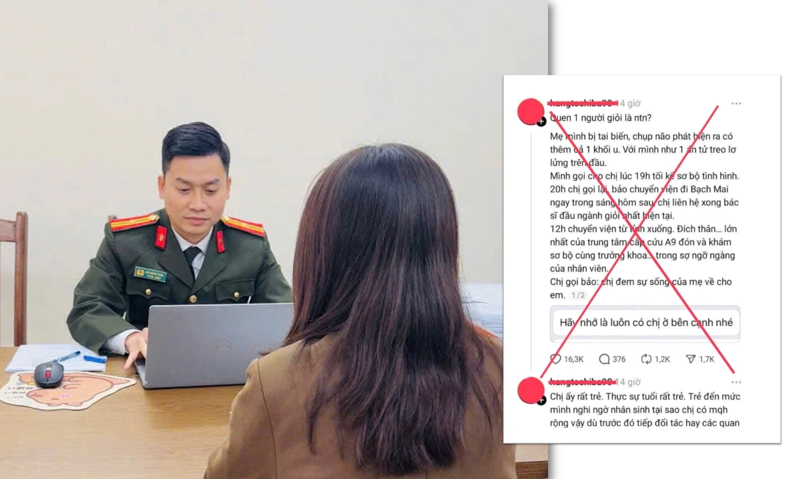 Lên mạng khoe quen biết được ưu tiên khám chữa bệnh, một phụ nữ bị công an xử lý