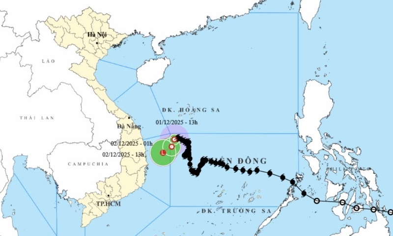 Áp thấp nhiệt đới suy yếu từ bão số 15