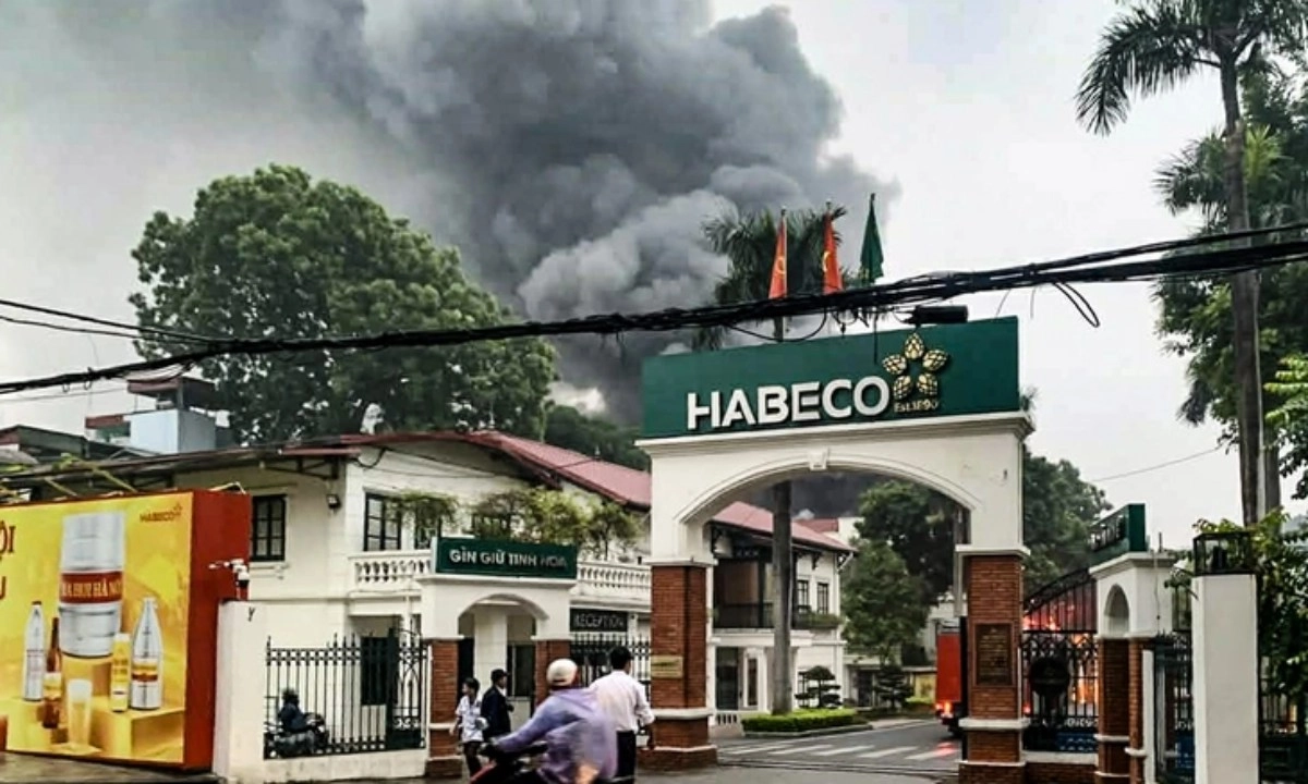 Cháy tại Nhà máy bia Hà Nội