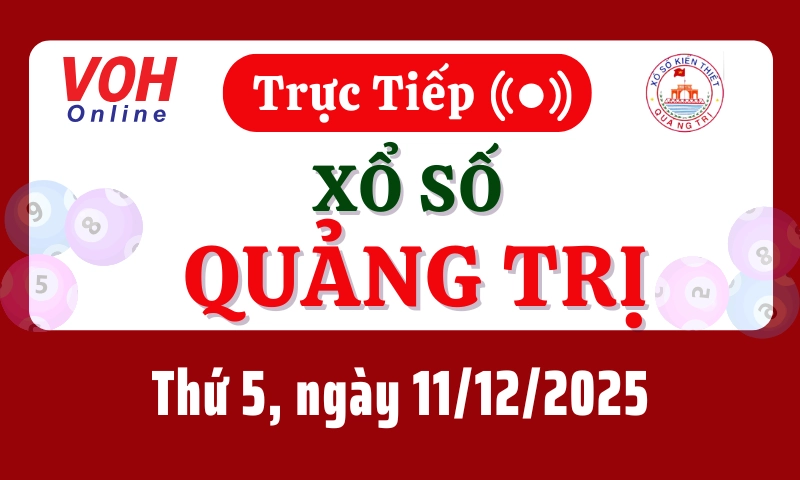 XSQT 11/12 - Kết quả xổ số Quảng Trị hôm nay thứ 5 ngày 11/12/2025
